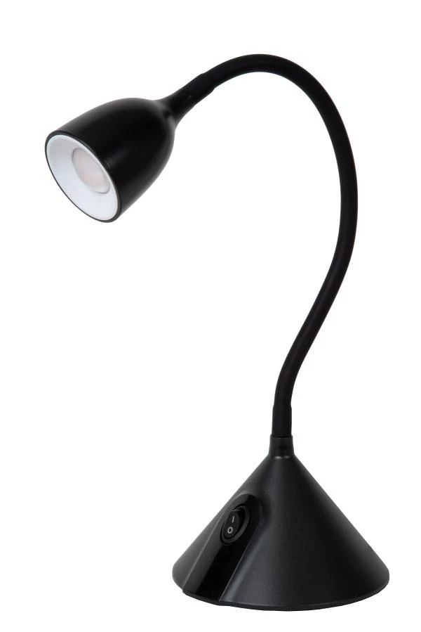 Lucide MILO - Lampe de bureau - Ø 12,8 cm - LED - 1x3,2W 3000K - Noir - éteint